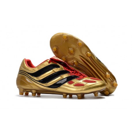 adidas Predator Precision FG Zapatos de Futbol - Oro Negro