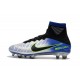 Nuevo Botas de Futbol Neymar Nike Mercurial Superfly V FG Cromo Azul