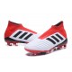 Botas de Futbol Nuevo Adidas Predator 18+ FG - Blanco Rojo Negro