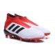 Botas de Futbol Nuevo Adidas Predator 18+ FG - Blanco Rojo Negro