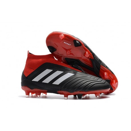 Botas de Futbol Nuevo Adidas Predator 18+ FG - Negro Rojo Blanco