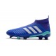Botas de Futbol Nuevo Adidas Predator 18+ FG - Azul Blanco