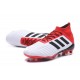 Botas de fútbol adidas Predator 18.1 FG - Blanco Rojo Negro