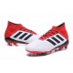 Botas de fútbol adidas Predator 18.1 FG - Blanco Rojo Negro