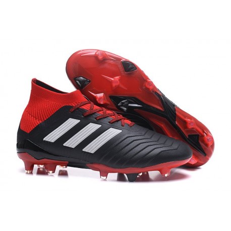 Botas de fútbol adidas Predator 18.1 FG - Negro Rojo Blanco
