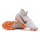 Botas de Futbol Nike Mercurial Superfly VI FG - Blanco Naranja Gris