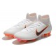 Botas de Futbol Nike Mercurial Superfly VI FG - Blanco Naranja Gris