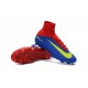 Nike Mercurial Superfly V FG - Botas de fútbol para hombre Rojo Azul