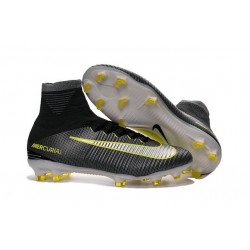 Nuevo 2017 Zapatos de Fútbol Nike Mercurial Superfly V FG ACC - Negro Amarillo