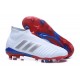 Botas de Futbol Nuevo Adidas Predator 18+ FG - Ruso Blanco Plata