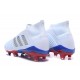 Botas de Futbol Nuevo Adidas Predator 18+ FG - Ruso Blanco Plata