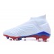 Botas de Futbol Nuevo Adidas Predator 18+ FG - Ruso Blanco Plata