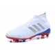 Botas de Futbol Nuevo Adidas Predator 18+ FG - Ruso Blanco Plata
