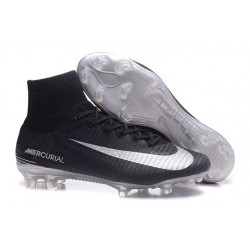 Nuevo 2017 Zapatos de Fútbol Nike Mercurial Superfly V FG ACC - Negro Metal
