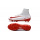 Nuevo 2017 Zapatos de Fútbol Nike Mercurial Superfly V FG ACC - Blanco Rojo