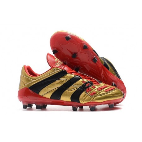Adidas Predator Accelerator FG Zapatillas de Fútbol - Oro Rojo Negro