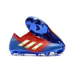 adidas Nemeziz Messi 18.1 FG Copa Mundial 2018 - Rojo Azul Metal