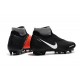 Nike Phantom VSN Elite DF FG Zapatillas de Fútbol - Negro Rojo Blanco