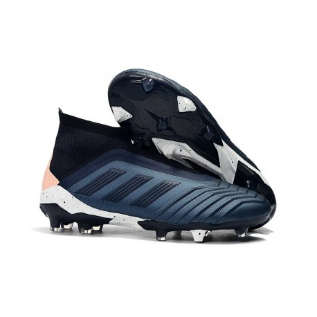 Adidas Predator 18+ FG Zapatillas de Fútbol - Cian Negro