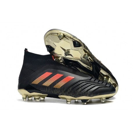 Adidas Predator 18+ FG Zapatillas de Fútbol - Negro Rojo