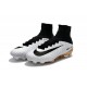 Nike Mercurial Superfly 5 FG Tacos de Futbol para Hombre - Blanco Oro Negro