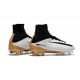 Nike Mercurial Superfly 5 FG Tacos de Futbol para Hombre - Blanco Oro Negro
