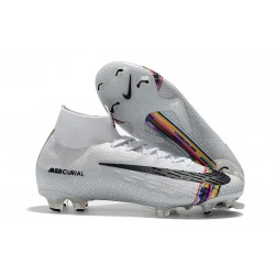 Botas de Fútbol Mercurial Superfly VI FG Nike - Plata Negro Blanco