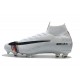 Botas de Fútbol Mercurial Superfly VI FG Nike - Plata Negro Blanco