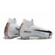 Botas de Fútbol Mercurial Superfly VI FG Nike - Plata Negro Blanco