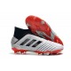 Adidas Predator 19+ FG Zapatillas de Fútbol - Plata Negro Rojo