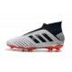 Adidas Predator 19+ FG Zapatillas de Fútbol - Plata Negro Rojo