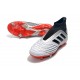 Adidas Predator 19+ FG Zapatillas de Fútbol - Plata Negro Rojo