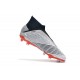 Adidas Predator 19+ FG Zapatillas de Fútbol - Plata Negro Rojo
