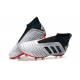 Adidas Predator 19+ FG Zapatillas de Fútbol - Plata Negro Rojo