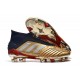 Adidas Predator 19+ FG Zapatillas de Fútbol - Oro Plata Rojo