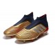 Adidas Predator 19+ FG Zapatillas de Fútbol - Oro Plata Rojo