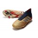 Adidas Predator 19+ FG Zapatillas de Fútbol - Oro Plata Rojo