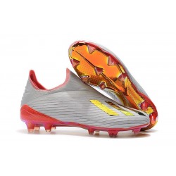 Botas de Fútbol para adultos adidas X 19+ FG Plata Rojo