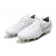 Botas de fútbol Nike Tiempo Legend VIII Elite FG Blanco Platino Gris 