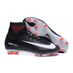 Botines Futbol Nike Mercurial Superfly V FG 2017 Negro Blanco