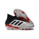 Zapatos de Fútbol Adidas Predator 19.1 FG - Metal Negro Rojo