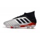 Zapatos de Fútbol Adidas Predator 19.1 FG - Metal Negro Rojo