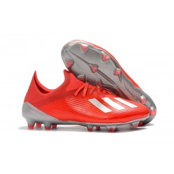 Zapatillas Futbol adidas X 19.1 FG Rojo Plata