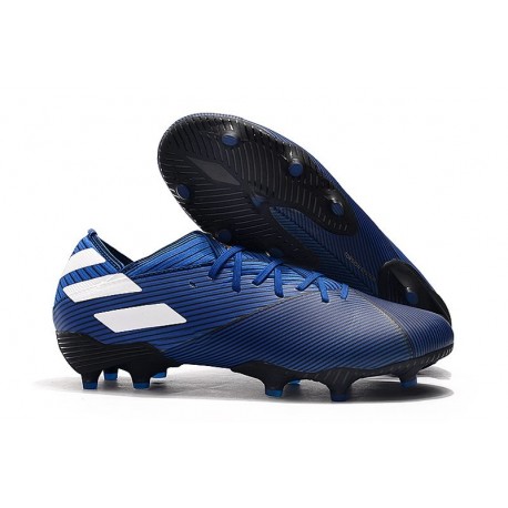 Bota de fútbol adidas Nemeziz 19.1 FG Azul Blanco