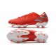 Bota de fútbol adidas Nemeziz 19.1 FG Rojo Plata