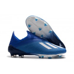Botas de Fútbol para adultos adidas X 19+ FG Azul Blanco