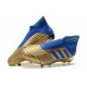 Adidas Botas de Fútbol Predator 19+ FG Oro Azul