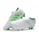 adidas Copa 19+ Botas de Fútbol con Taco FG - Blanco Verde