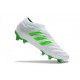 adidas Copa 19+ Botas de Fútbol con Taco FG - Blanco Verde