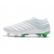 adidas Copa 19+ Botas de Fútbol con Taco FG - Blanco Verde